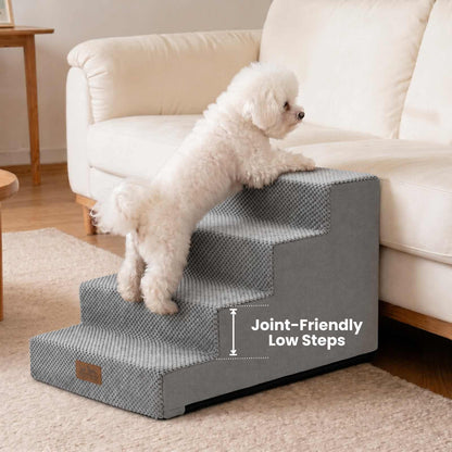 4-Step Gentle Slope Right-Angle Pet Stairs