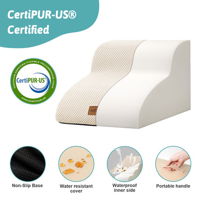 2-Step Joint-Fridendly Curved Pet Stairs