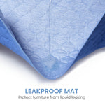 Cozy Kiss leakproof cooling pet mat, protecting furniture from liquid leaking.