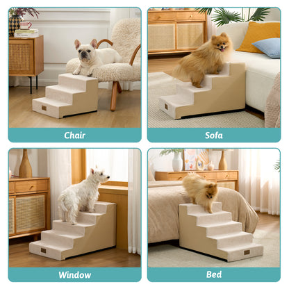 3-Step Gentle Slope Right-Angle Pet Stairs
