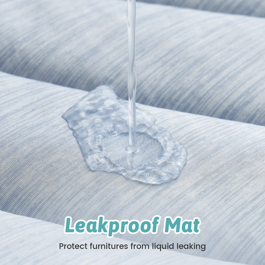 Cozy Kiss leakproof mat protecting a couch from liquid leakage #color_Sky Blue