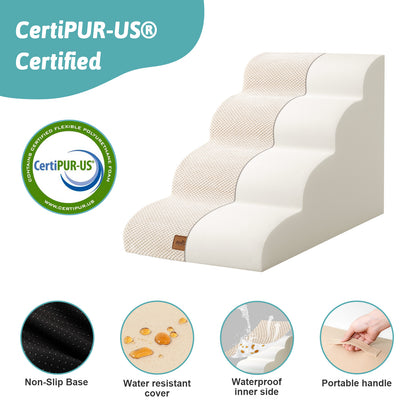 4-Step Joint-Fridendly Curved Pet Stairs