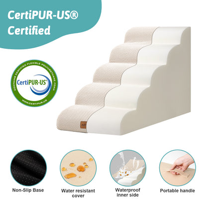 5-Step Joint-Fridendly Curved Pet Stairs