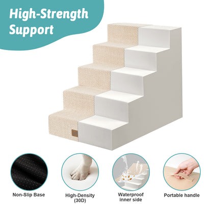 5-Step Extra Wide Right-Angle Pet Stairs