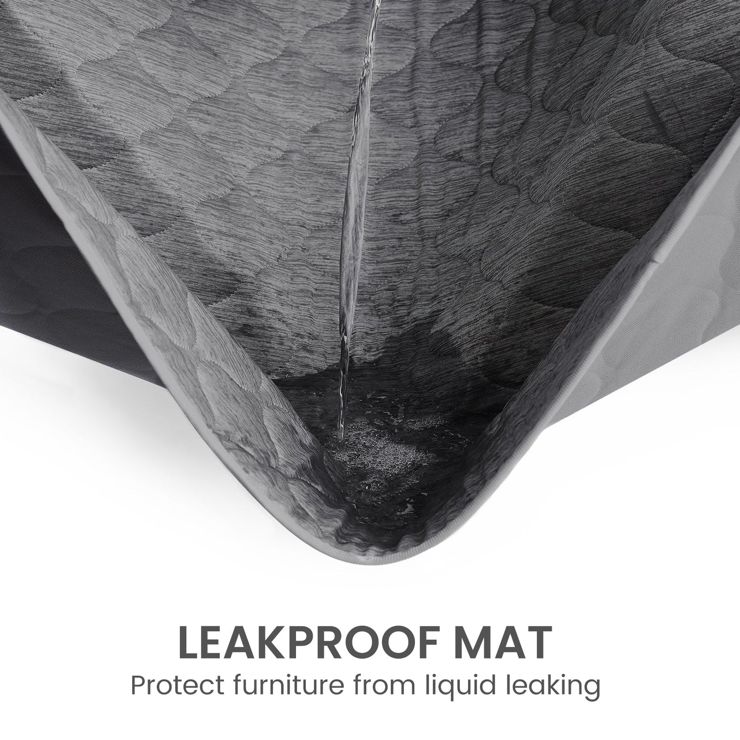 Leakproof cooling pet mat, protecting furniture from liquid leaking.#color_Dark Grey