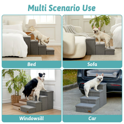 4-Step Space-Saving Storage Pet Stairs
