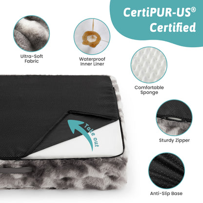 Fluffy Soft Bubble Faux Fur U-Shaped Dog Bed