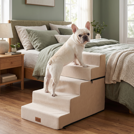 5-Step Extra Wide Foldable Right-Angle Pet Stairs