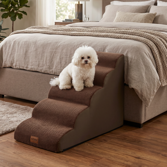 5-Step Joint-Fridendly Curved Pet Stairs