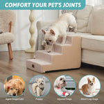 Cozy Kiss 4-Step Non-Slip Right-Angle Pet Stairs for senior, injured, and short-legged pets