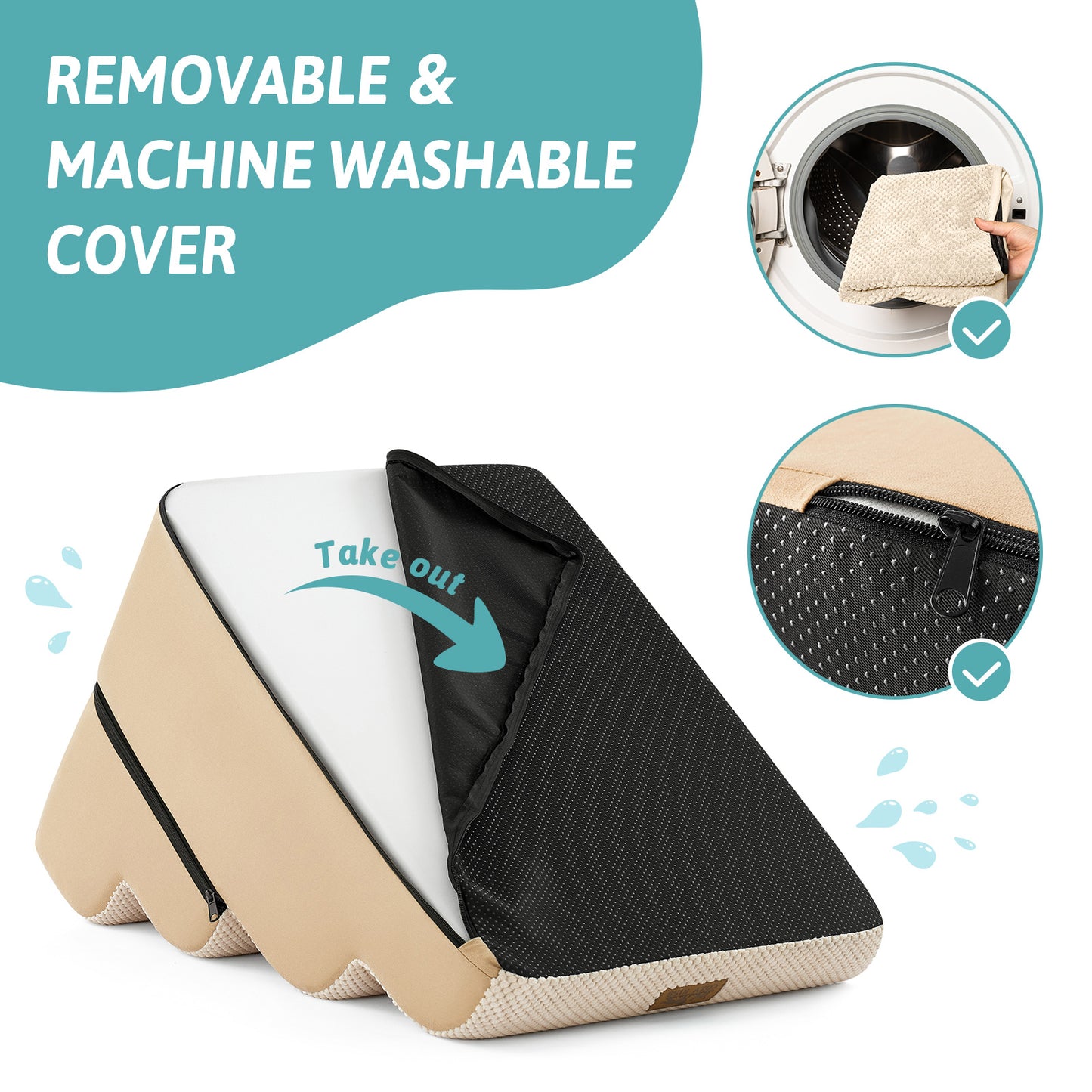 4-Step Foldable Curved Pet Stairs