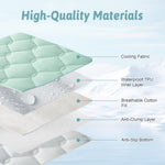 Diagram of high-quality pet mat fabric layers with labels on a light blue background