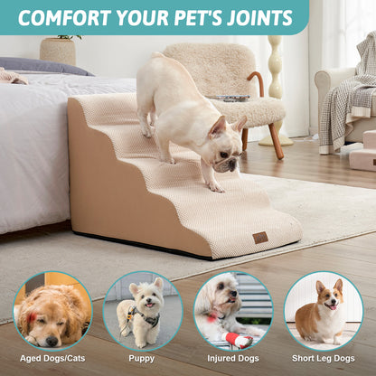 5-Step Extra Wide Curved Pet Stairs
