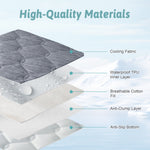 Diagram of high-quality pet mat fabric layers with labels on a light blue background