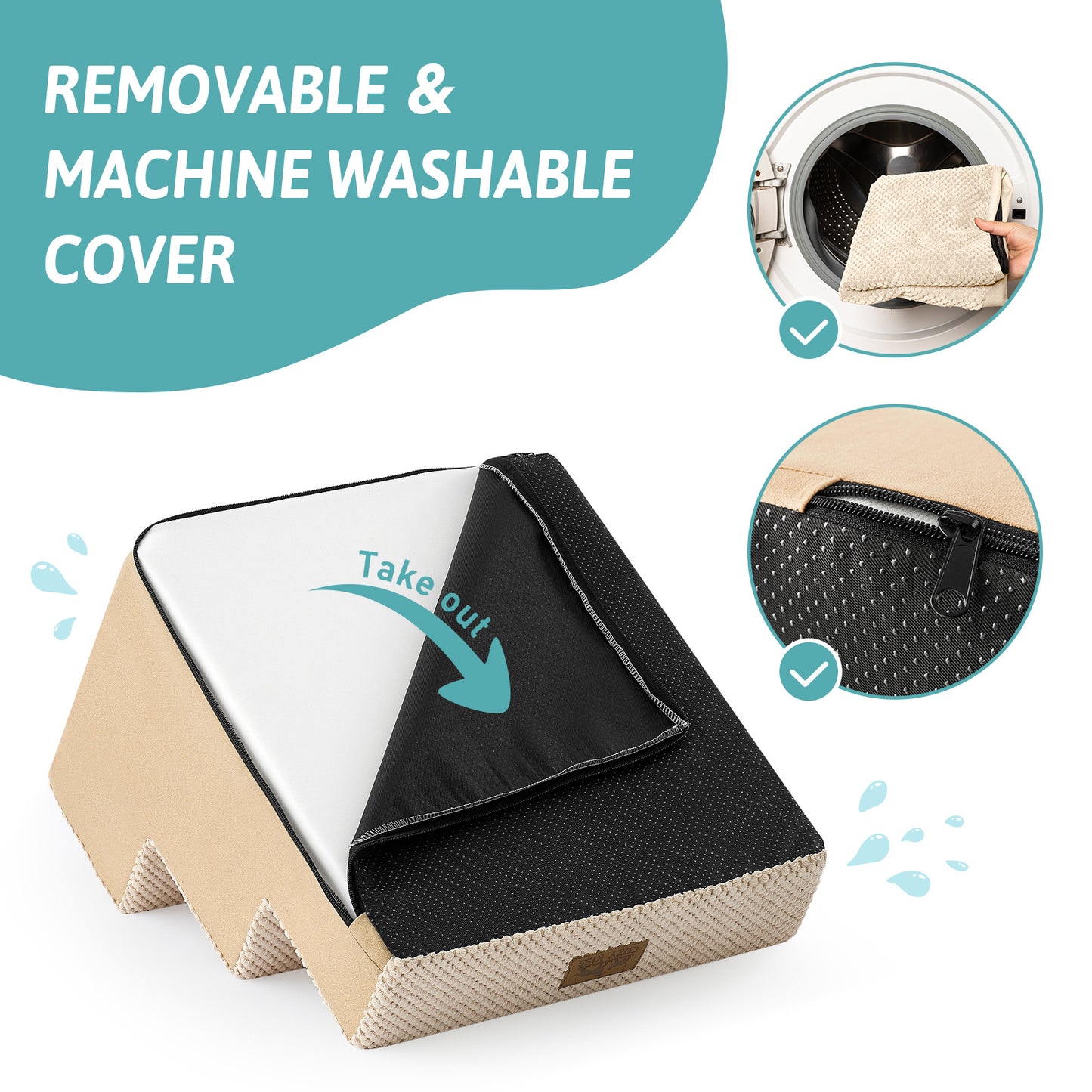 3-Step Gentle Slope Right-Angle Pet Stairs