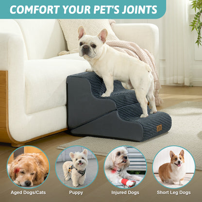 3-Step 2-in-1 Pet Stairs with Ramp Mode