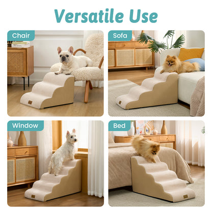3-Step Gentle Slope Curved Pet Stairs