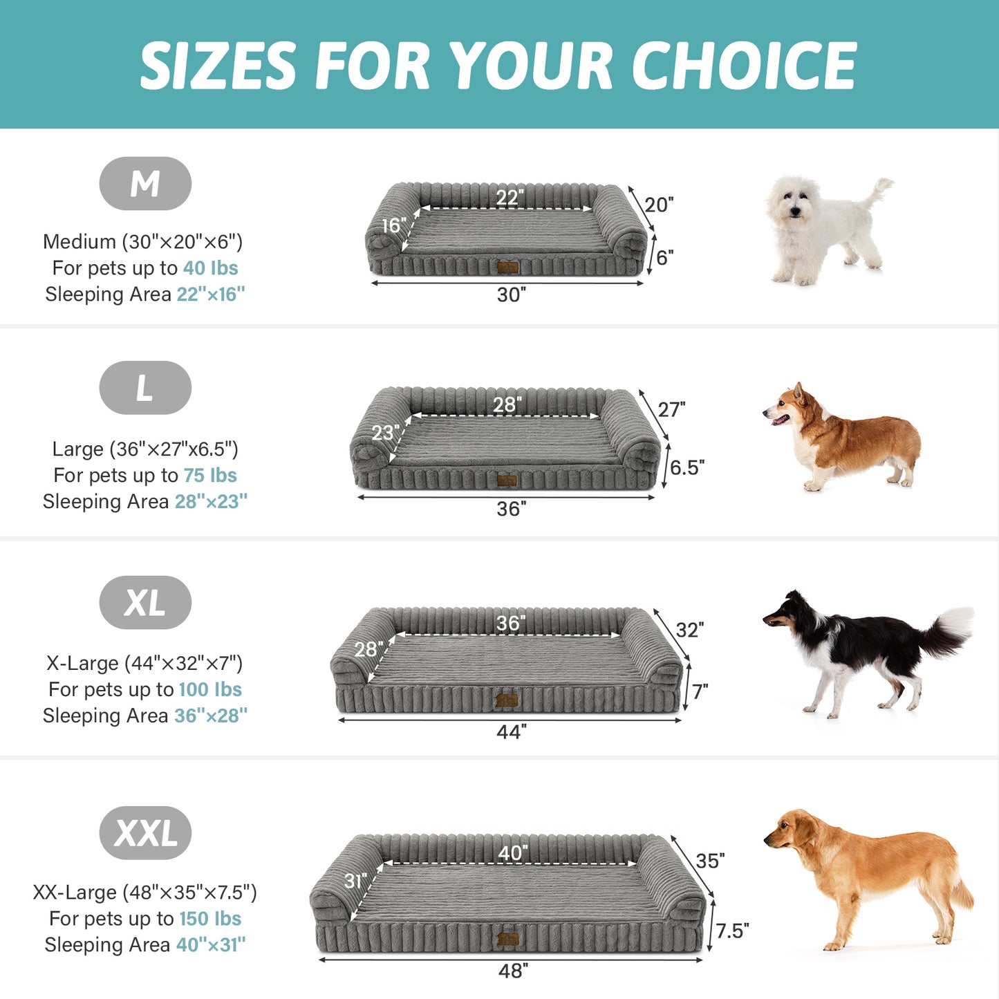 Striped Faux U-Shaped Washable Dog Bed
