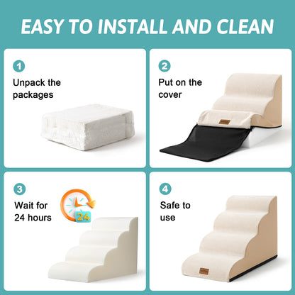 2-Step Joint-Fridendly Curved Pet Stairs