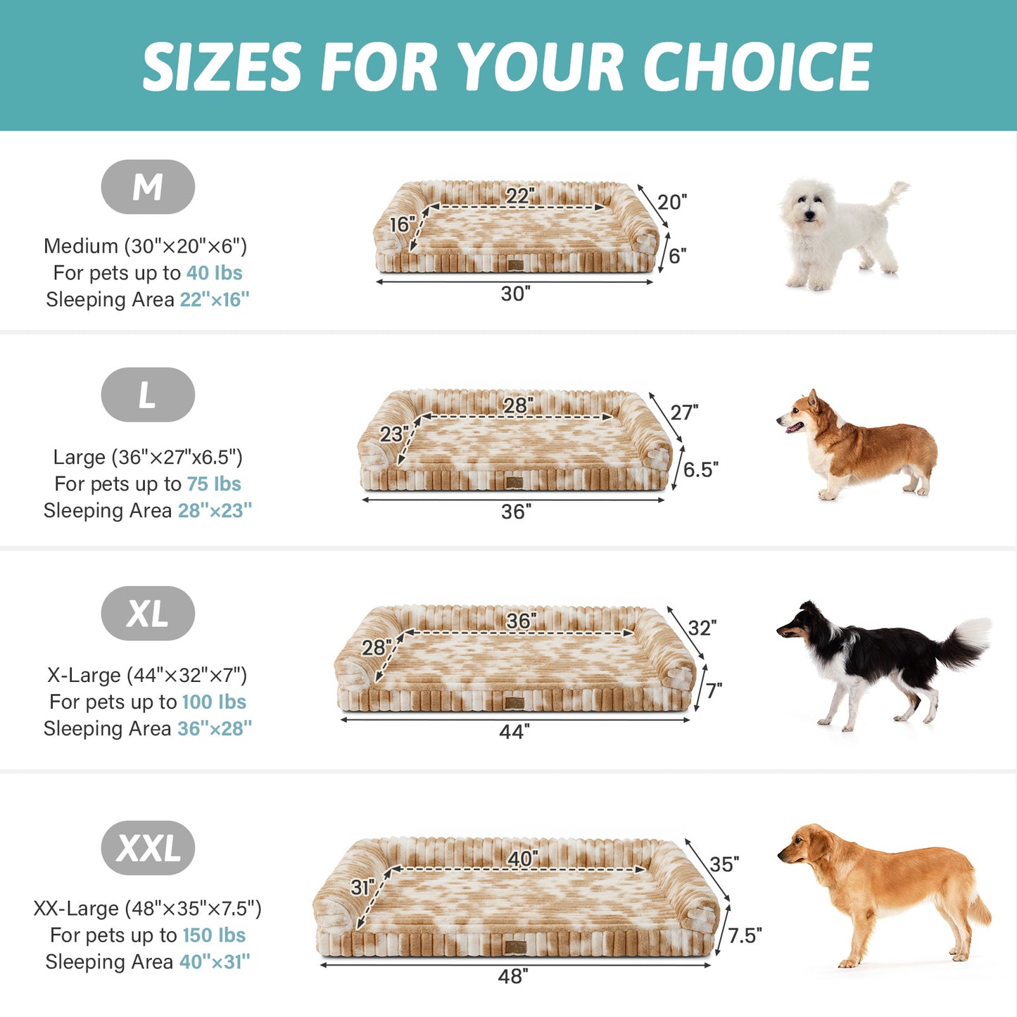 Striped Faux U-Shaped Washable Dog Bed
