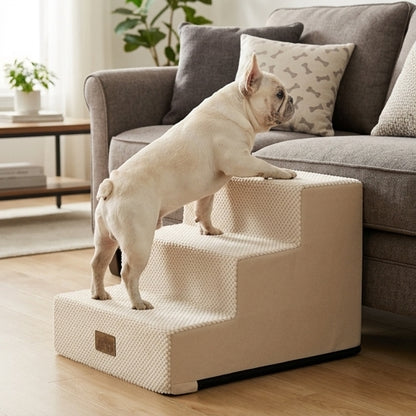 3-Step Non-Slip Right-Angle Pet Stairs