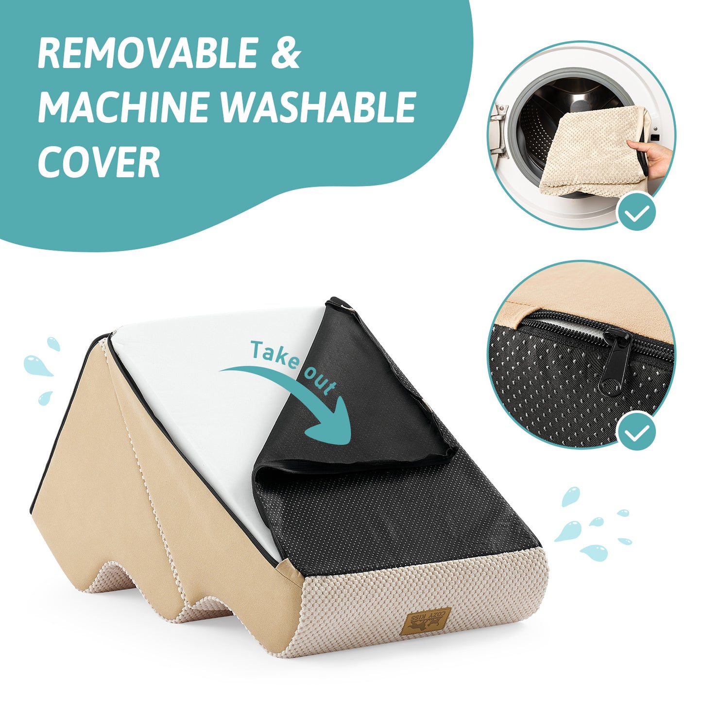 3-Step 2-in-1 Pet Stairs with Ramp Mode