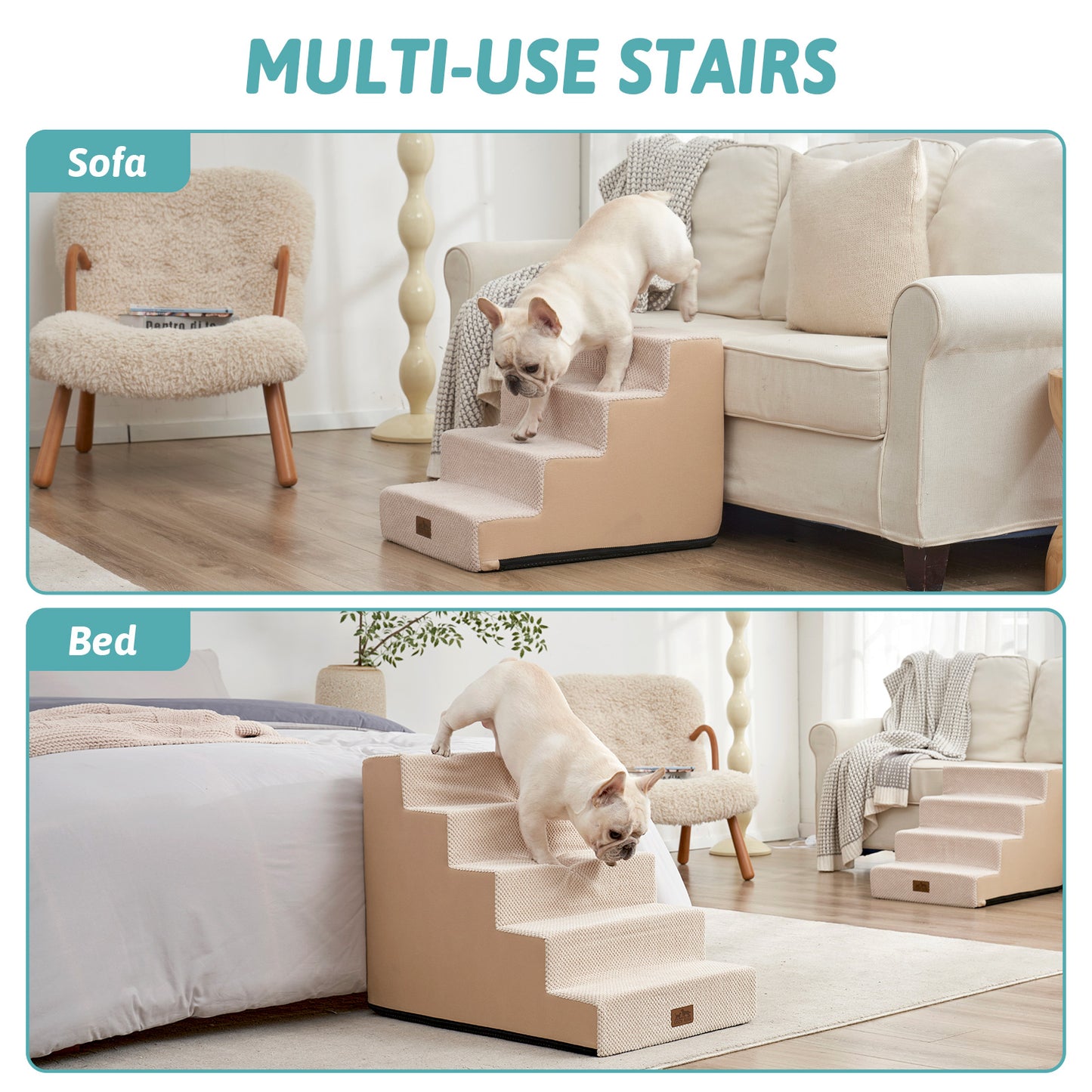 5-Step Extra Wide Right-Angle Pet Stairs