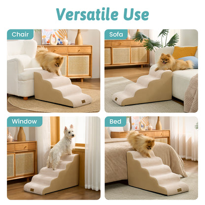 5-Step Gentle Slope Curved Pet Stairs