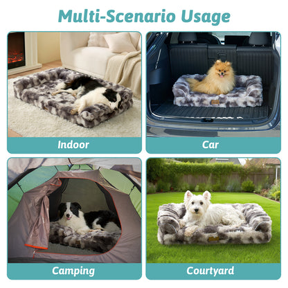 Fluffy Soft Bubble Faux Fur U-Shaped Dog Bed