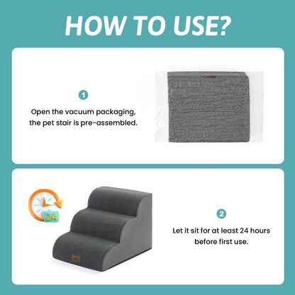 3-Step Extra Wide Curved Pet Stairs