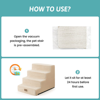 4-Step Extra Wide Right-Angle Pet Stairs