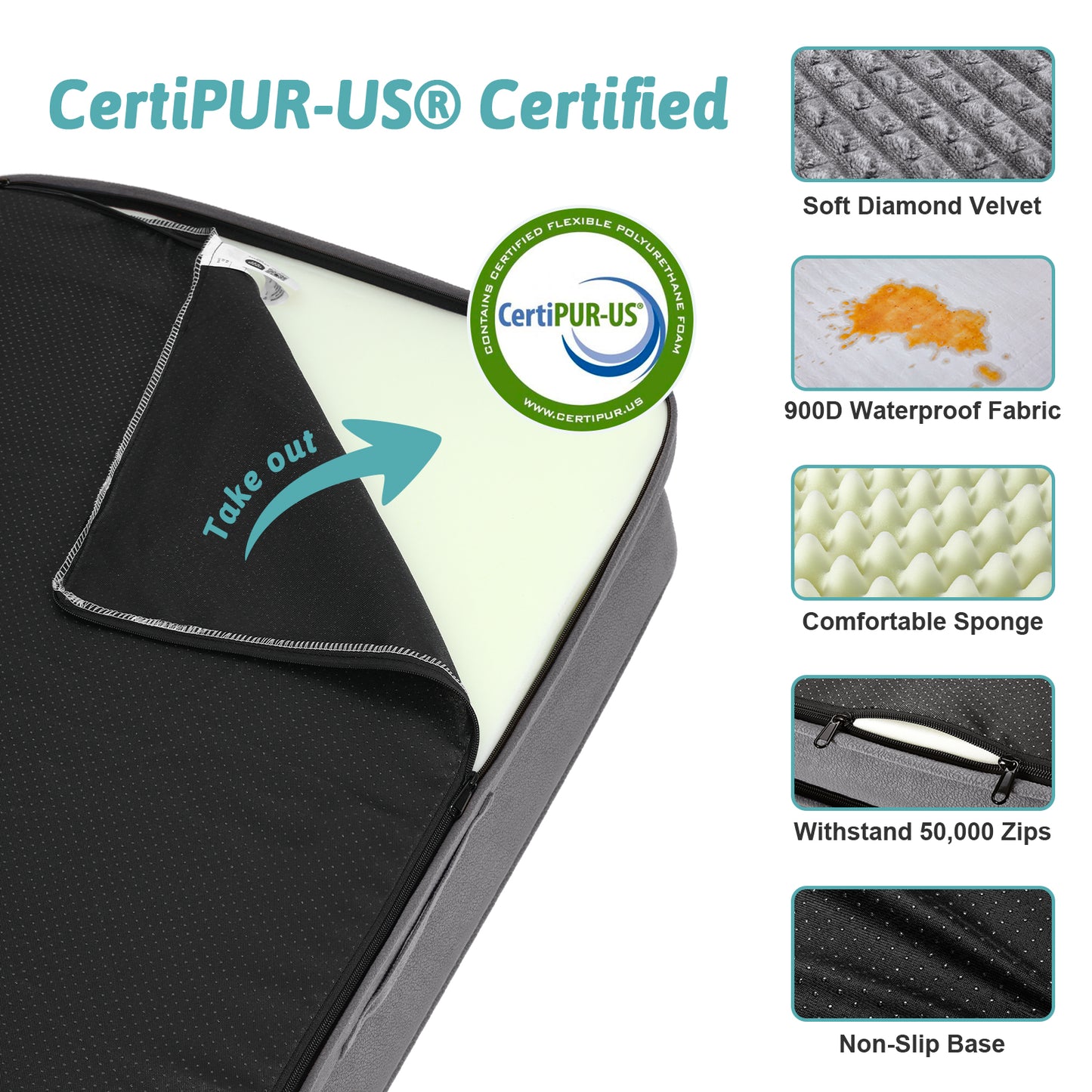 All Seasons U-Shaped Scratch-Resistant Dog Bed