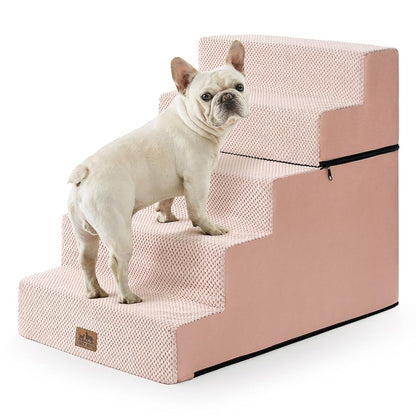 5-Step Extra Wide Foldable Right-Angle Pet Stairs