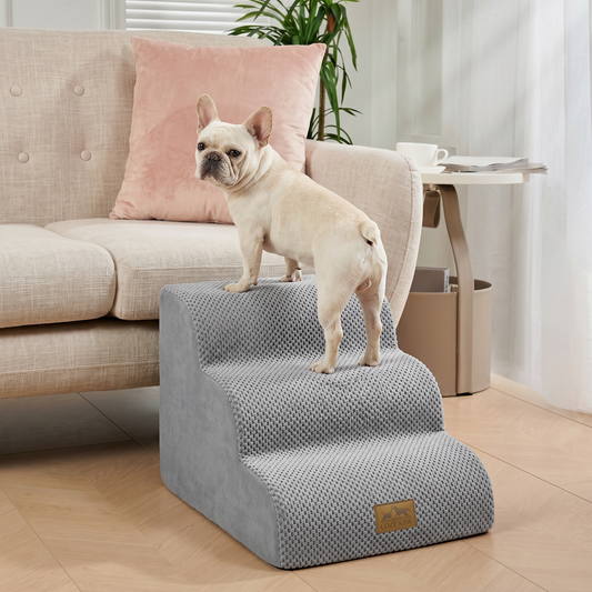 3-Step Gentle Slope Curved Pet Stairs