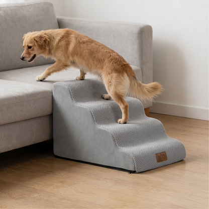 4-Step Gentle Slope Curved Pet Stairs
