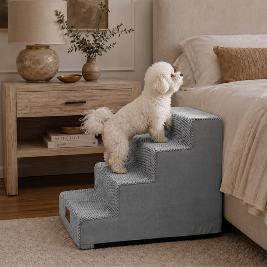 4-Step Gentle Slope Right-Angle Pet Stairs