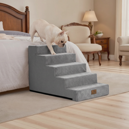 5-Step Gentle Slope Right-Angle Pet Stairs