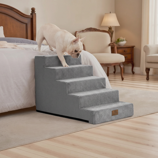 5-Step Gentle Slope Right-Angle Pet Stairs