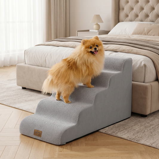 5-Step Gentle Slope Curved Pet Stairs